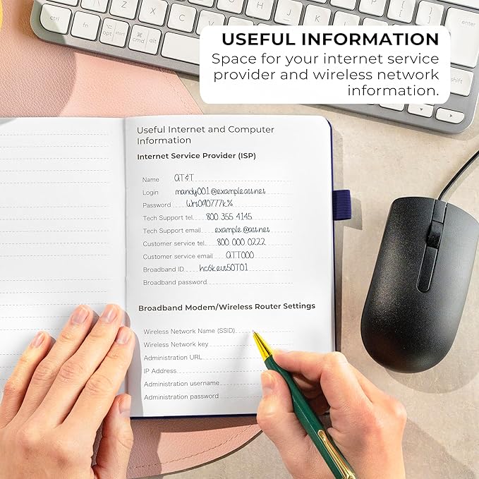 Clever Fox Password Book with alphabetical tabs. Internet Address Organizer - Image 5