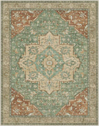 GENIMO 6x9 Area Rugs for Living Room, Machine Washable Non Slip Vintage Rugs - Image 8