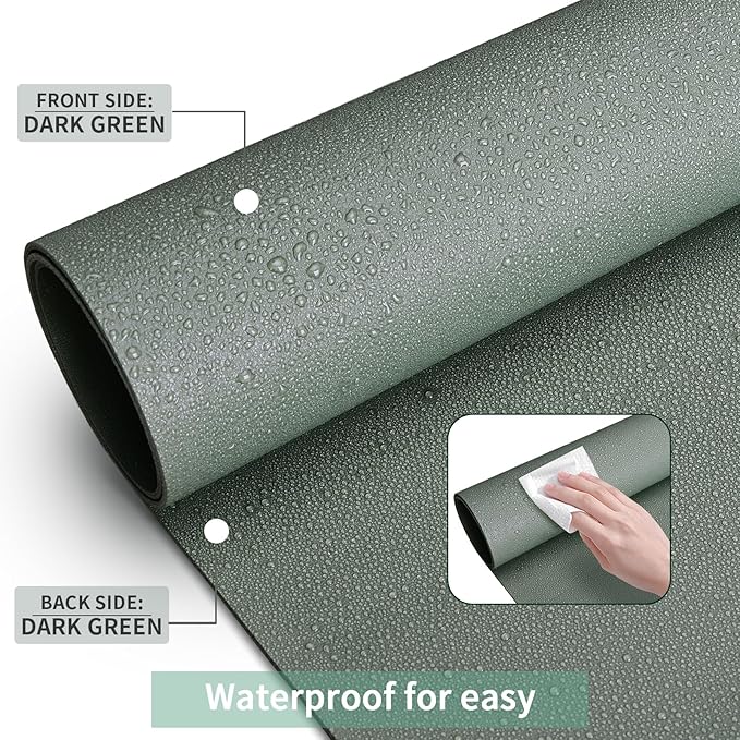 KINGFOM Desk Pad Office Desktop Protecter, PU Leather Desk Mat Blotters - Image 5
