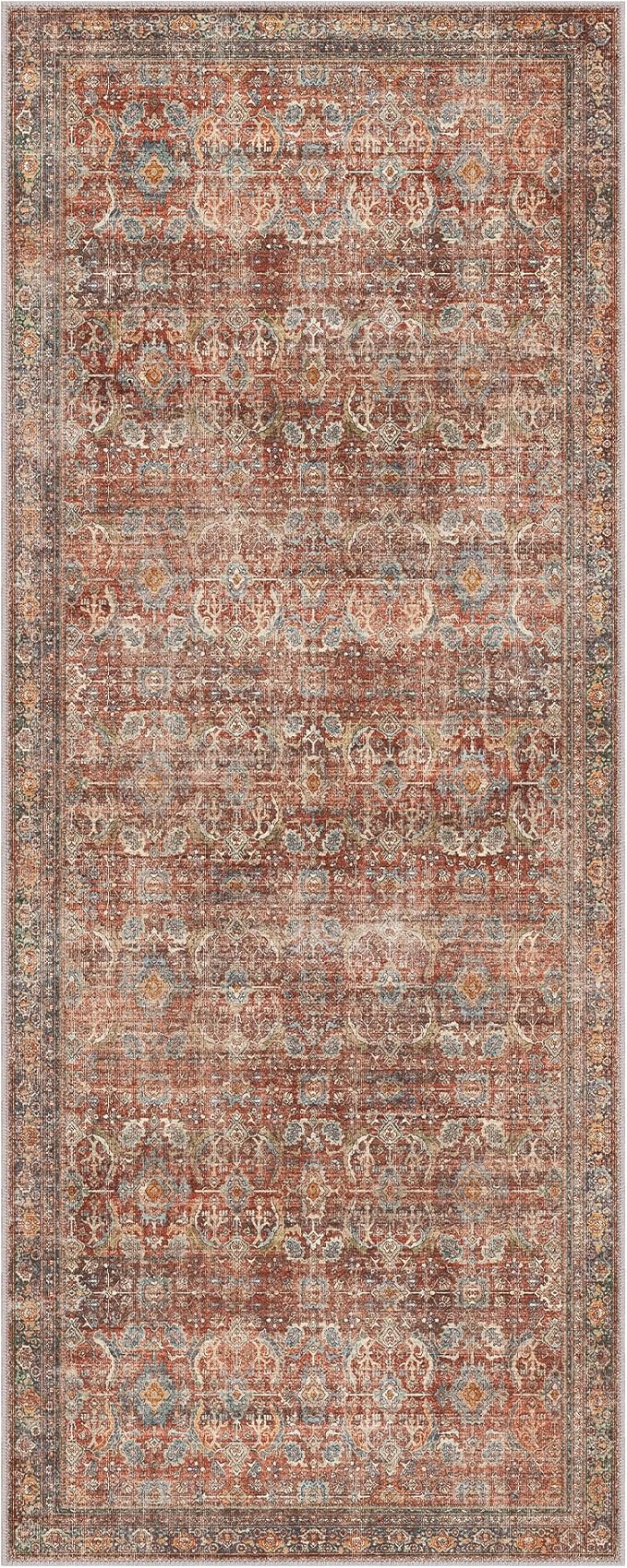 GENIMO 2x10 Runner Rugs for Hallway, Machine Washable Non Slip Vintage Rugs - Image 7