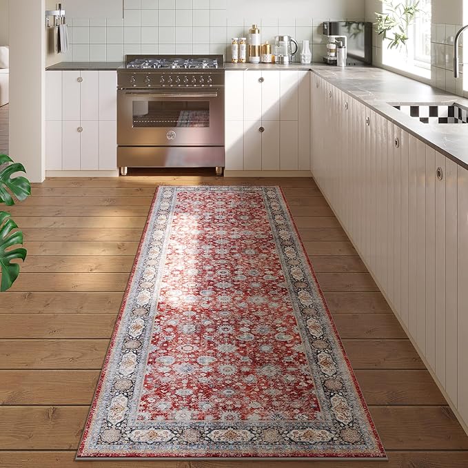 Rugcomf Runner Rug 2'x6' Hallway Rug Washable Boho Soft Area Rug Non-Slip by Rugcomf