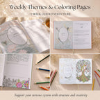 Guided Mindfulness Journal for Women | 12 Weeks of Morning & Evening Prompts, Gratitude Practice & Weekly Coloring Pages | Self-Care Gift for Stress Relief, Balance & Personal Growth