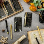 Feifeiya 100 Set 60th Birthday Favors with Black Gold Pens Cards | Birthday Souvenirs for Guests, Black and Gold Pens with Paper Thank You Cards for Men, Women and Wedding Anniversary Party