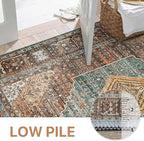 GENIMO 3x5 Area Rugs for Living Room, Machine Washable Non Slip Vintage Rugs - Image 6