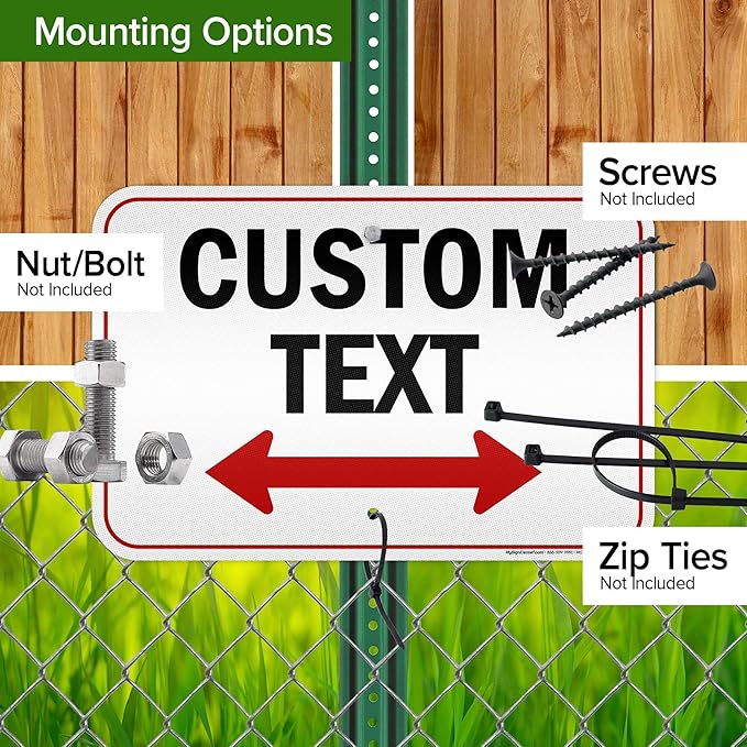 Custom Arrow, Custom Directional Sign, Two Way Arrow, 12x18 Inches, 3M EGP - Image 5