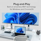 Plugable USB-C Docking Station Dual 4K 60Hz HDMI, 65W Charging, Gigabit Ethernet - Image 4