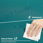 ALOANES Dark Green Waterproof Desk Mat, Large Extended Mouse Mat, Office Desk - Image 4