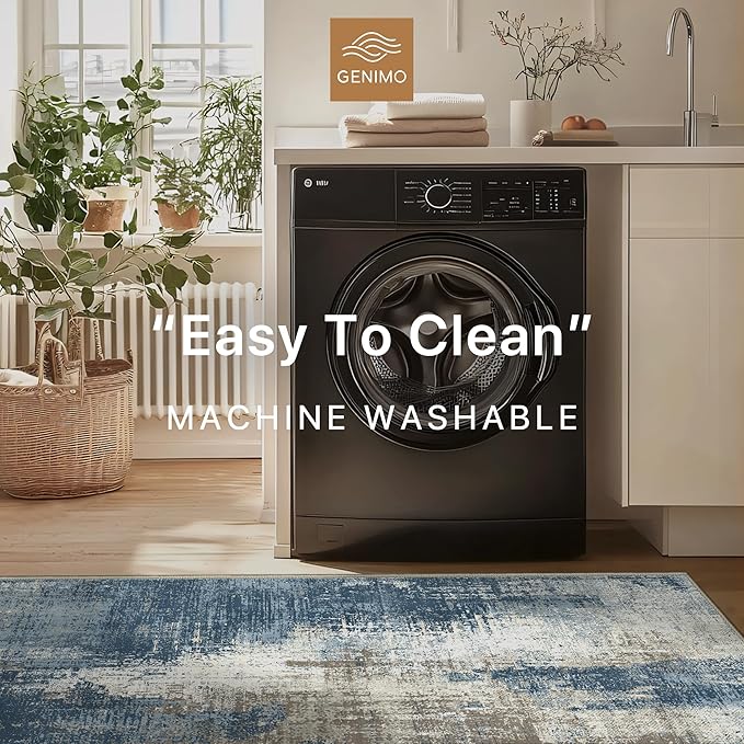 GENIMO Washable Area Rugs for Living Room, 10x12 Modern Non Slip Rugs, Low Pile - Image 5
