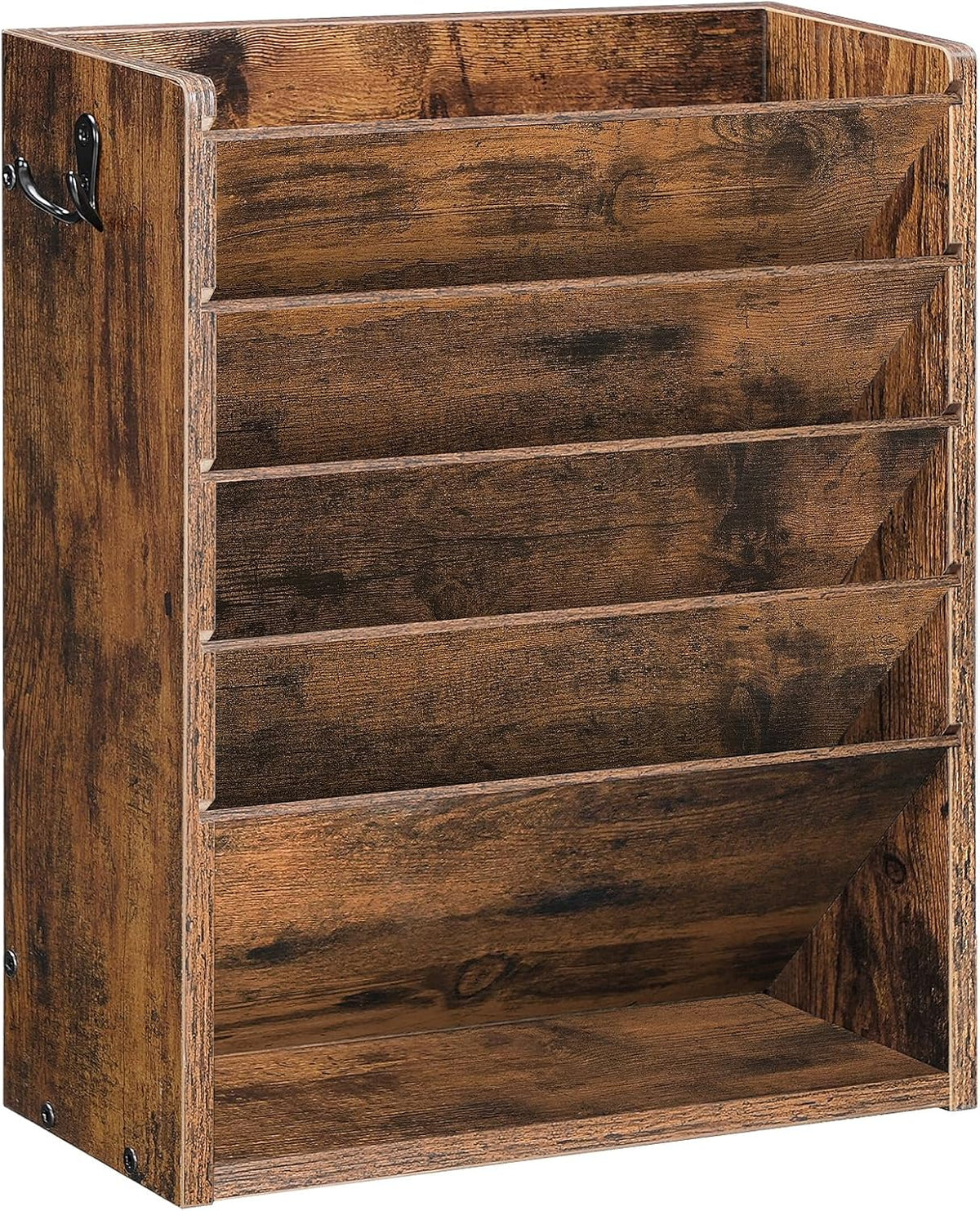 CHOEZON Wall File Organizer, 6-Tier Vertical Mount Hanging Holder with 2 Side...