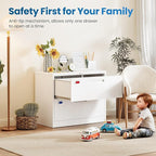 PEUKC 2 Drawer File Cabinet, Lateral Filing Cabinets - Image 6