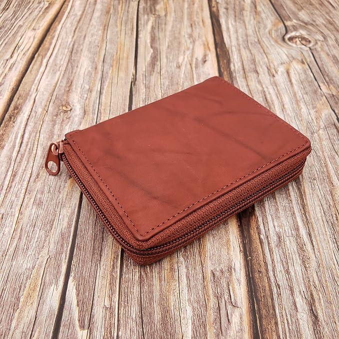 ag wallets Mens Zip Around Leather Wallet - Image 2