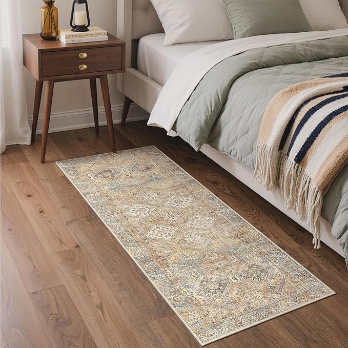 GENIMO Runner Rug 2x7 Non Slip Machine Washable Hallway Runner Vintage Rug - Image 2