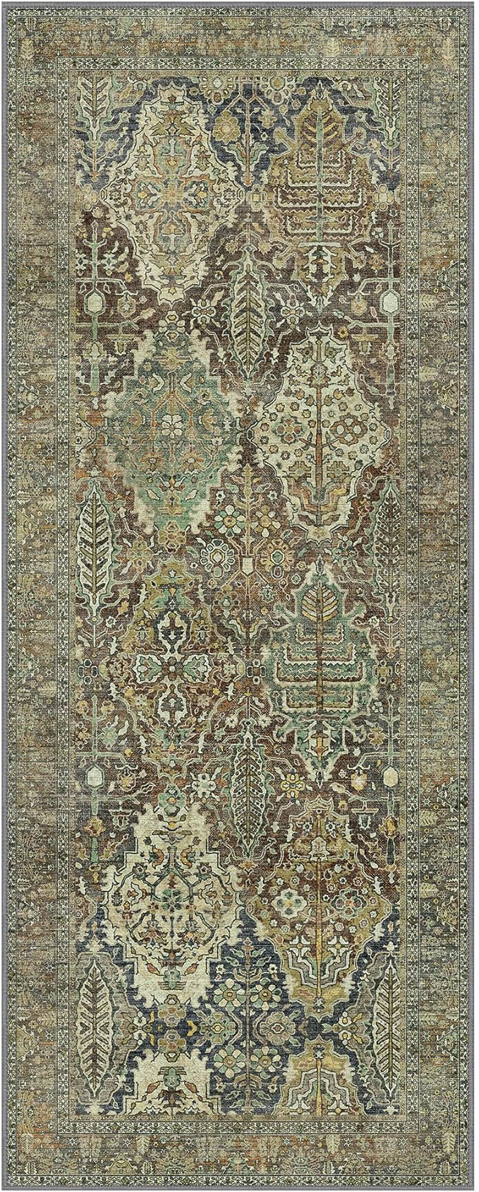 GENIMO Runner Rug 2x7 Machine Washable Non Slip Vintage Hallway Runner Rug - Image 9