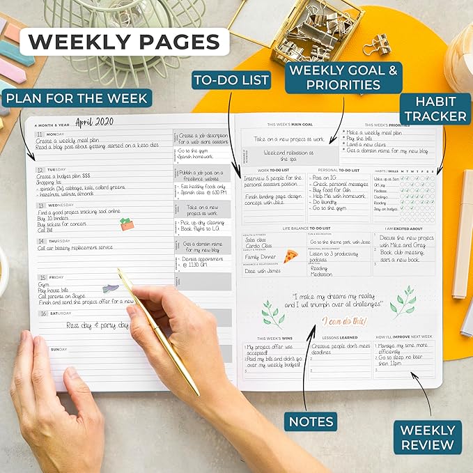 Clever Fox Planner PRO Light – Weekly & Monthly Life Planner to Increase - Image 3