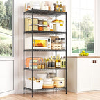 REIBII 5 Tier Storage Shelves Adjustable Wire Rack Shelving, Kitchen Shelves - Image 4