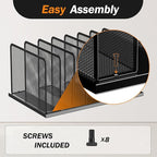 Kuntine.B Desk File Organizer Upright Mesh Desktop Organizer File Sorter Office - Image 3