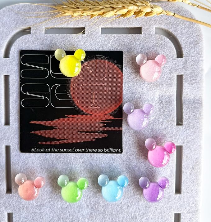 24 Pcs Thumb Tacks, Cute Push Pins, Colorful Decorative Pins, Mouse Tacks - Image 7