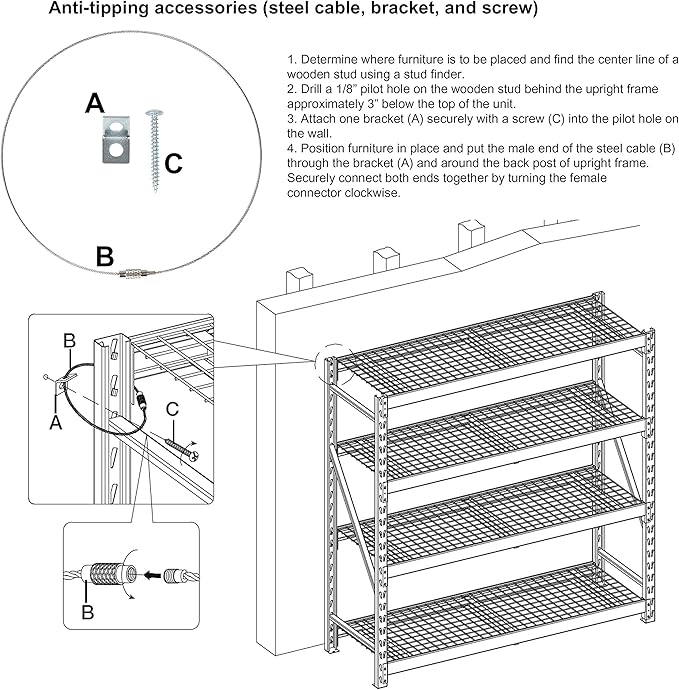 Amazon Basics 5-Tier Medium Duty Storage Shelving Single Post Press Board Shelf - Image 7