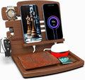 MED Wood Phone Docking Station – Nightstand Desk Organizer by MED