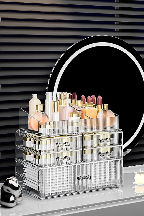 ZHIAI Stackable Organizer, Acrylic Cosmetic Organizer - Image 3