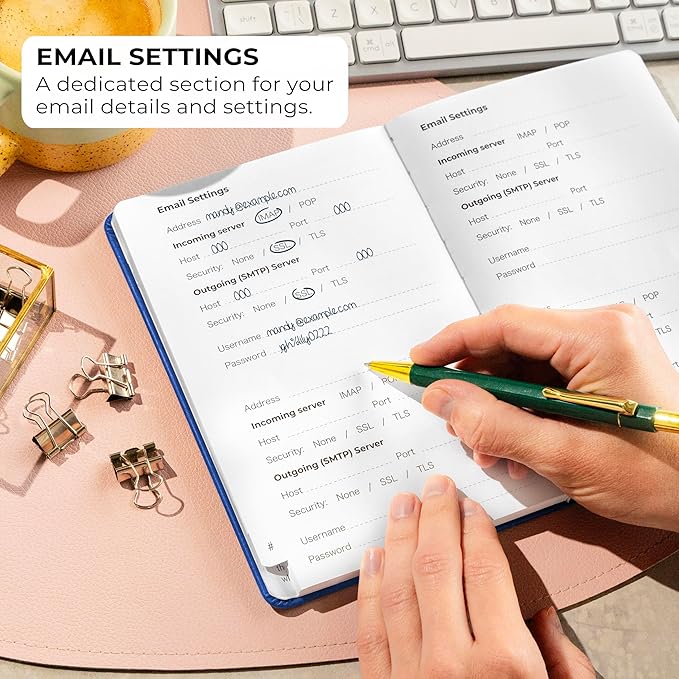 Clever Fox Password Book with alphabetical tabs. Internet Address Organizer - Image 4