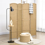 HOMCOM Room Divider, 4 Panel Folding Privacy Screen, 5.6' Tall Freestanding - Image 2