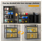 Storage Shelves with Pegboard, Metal Shelving Adjustable Shelves, Garage - Image 7