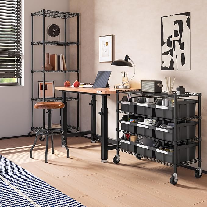 Seville Classics Heavy Duty NSF Bin Rack Solid Steel Wire Shelving Storage Unit - Image 5