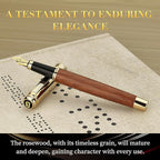 BEILUNER 316 Fountain Pen, Stunning Luxury Rosewood, 24K Gilded Nib, Gorgeous - Image 7