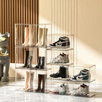 KOKOIN Magnetic Acrylic Clear Shoe Boxes – 360° Clear Plastic Stackable Sneaker by KOKOIN
