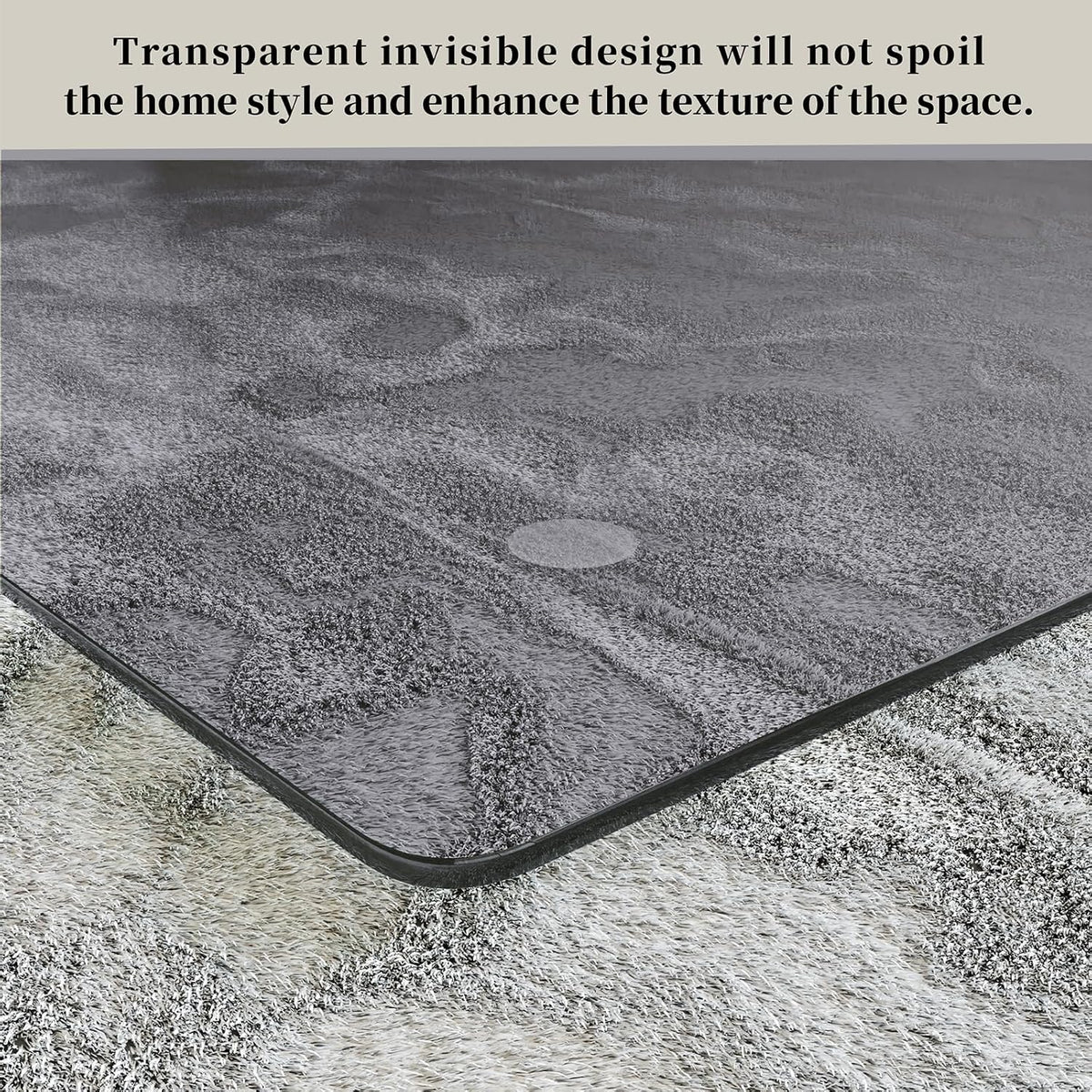 [Tempered Glass] 48" x 80" Glass Office Chair Mat for Carpet