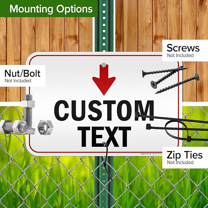 Custom Arrow, Custom Directional Sign, Down Arrow, 12x18 Inches, 3M EGP - Image 5