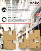 enKo 2 Stacks/4000 Labels 4" x 6" Fanfold Direct Thermal Label Compatible - Image 4