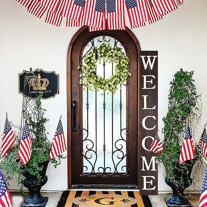 Tall Outdoor Welcome Sign for Front Door, 6ft Brown Welcome Sign, Rustic Tall - Image 6