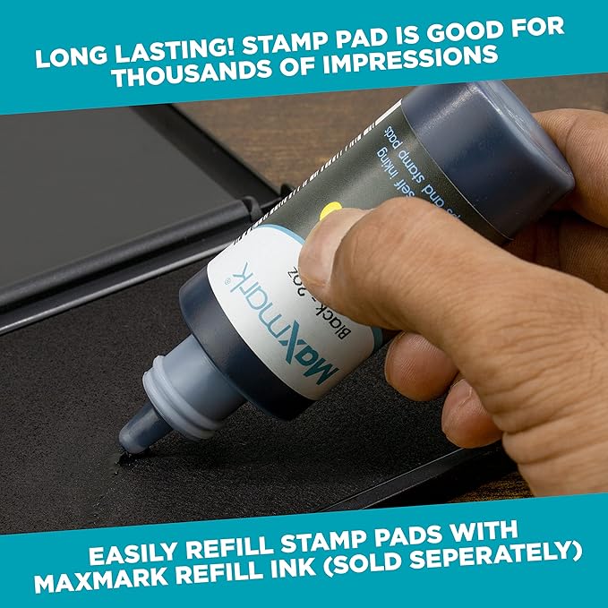 MaxMark Large Premium Black Ink Stamp Pad - Image 4