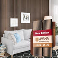 Avana Acoustic Wood Wall Panels – 47.2 X 12.6 Inch Walnut Acoustic Panels 2 PCs