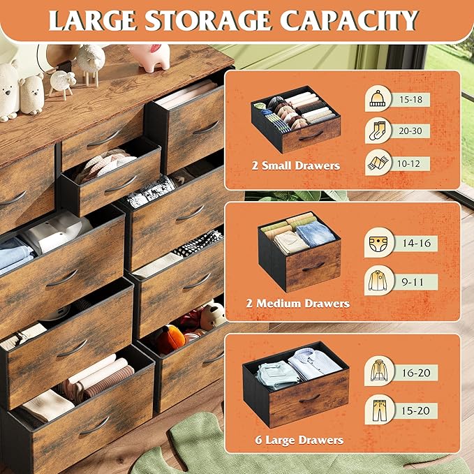 WLIVE Fabric Dresser for Bedroom - Image 5