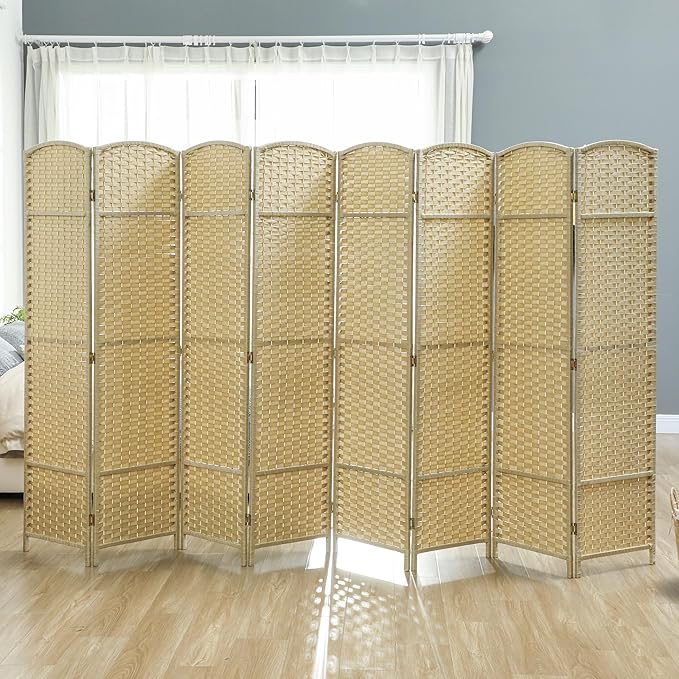 HOMCOM Room Divider, 8 Panel Folding Privacy Screen, 5.6' Tall Freestanding - Image 8