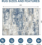 Office Chair Mat for Hardwood Tile Floor, Abstract 36"X 48" Desk Mats for - Image 9