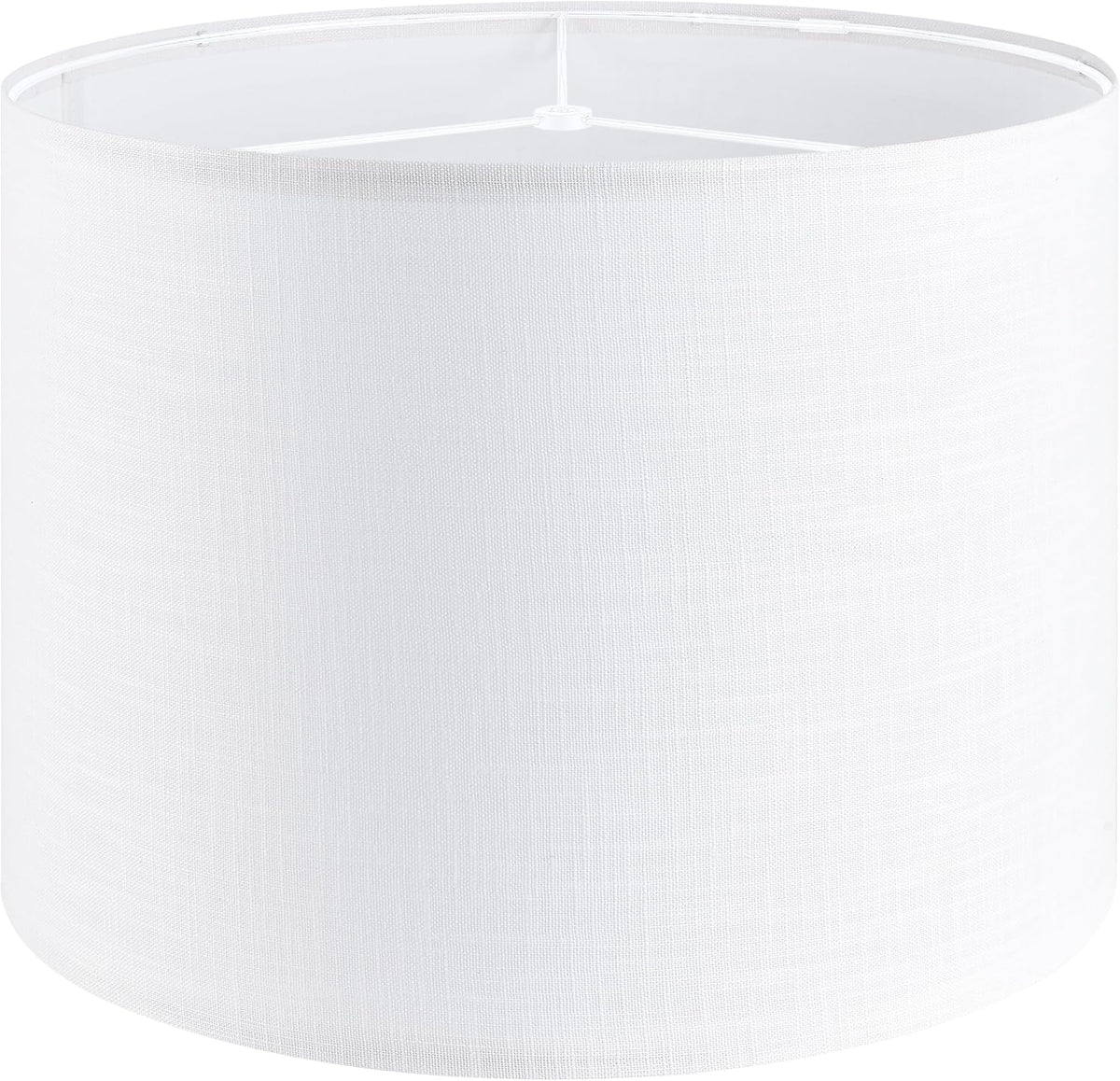 White Linen lampshades Large Drum Lamp Shade 16" Top x 16" Bottom x 12" High