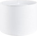 White Linen lampshades Large Drum Lamp Shade 16" Top x 16" Bottom x 12" High by GOSO