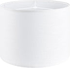 White Linen lampshades Large Drum Lamp Shade 16" Top x 16" Bottom x 12" High by GOSO