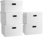Graciadeco Medium 15" 21 Quart Collapsible Stackable Storage Bins by GraciadecoStorage