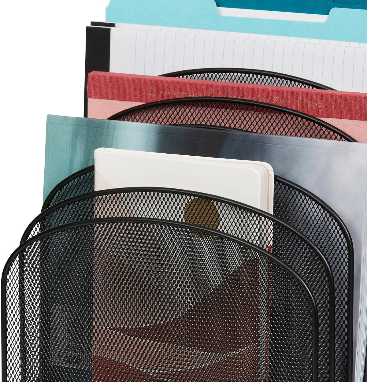 Safco Onyx Desk Organizer, 8 Tiered Vertical Compartments, Office and Classro...