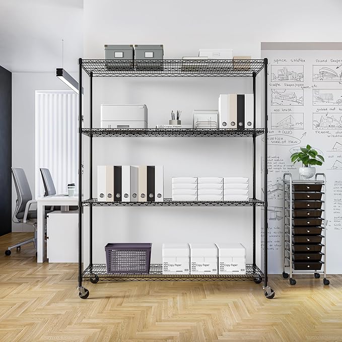 Seville Classics UltraDurable Heavy Duty NSF Solid Steel Wire Rack Storage Unit - Image 5