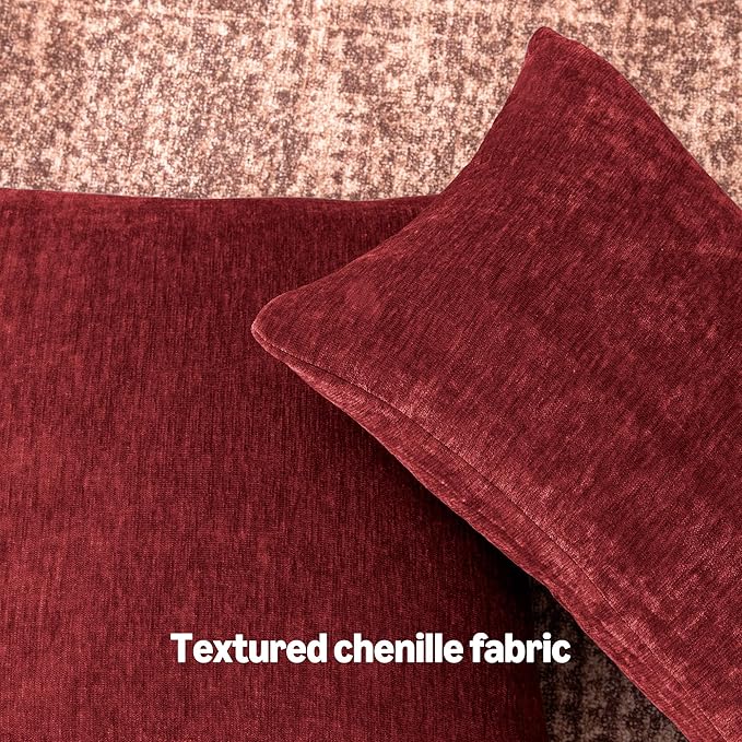 Amazon Basics Chenille Throw Pillow Covers, Home Decor Cushion Cover - Image 3
