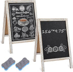 Henoyso 2 Pcs 16" x 10" Small Chalkboard Easel Tabletop Chalkboard Signs Menu by Henoyso