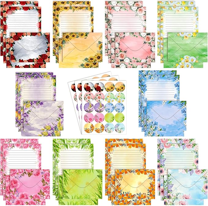 TaoBary 160 Pcs Stationery Paper Set 50 Double Sided Stationery Papers by TaoBary
