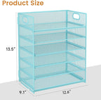 Subekyu 6-Tier Desk Paper Organizer, Desktop File Letter Tray - Image 6