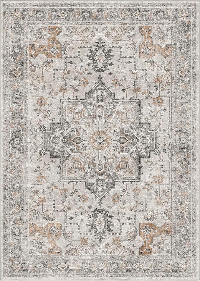 GENIMO 29"x17" Area Rugs for Living Room, Machine Washable Non Slip Vintage Rugs - Image 6